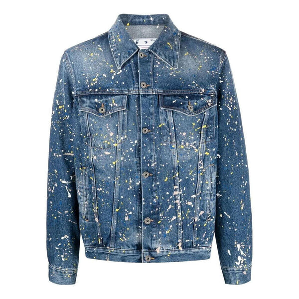 

Куртка paint skate denim jacket 'blue' Off-White, синий