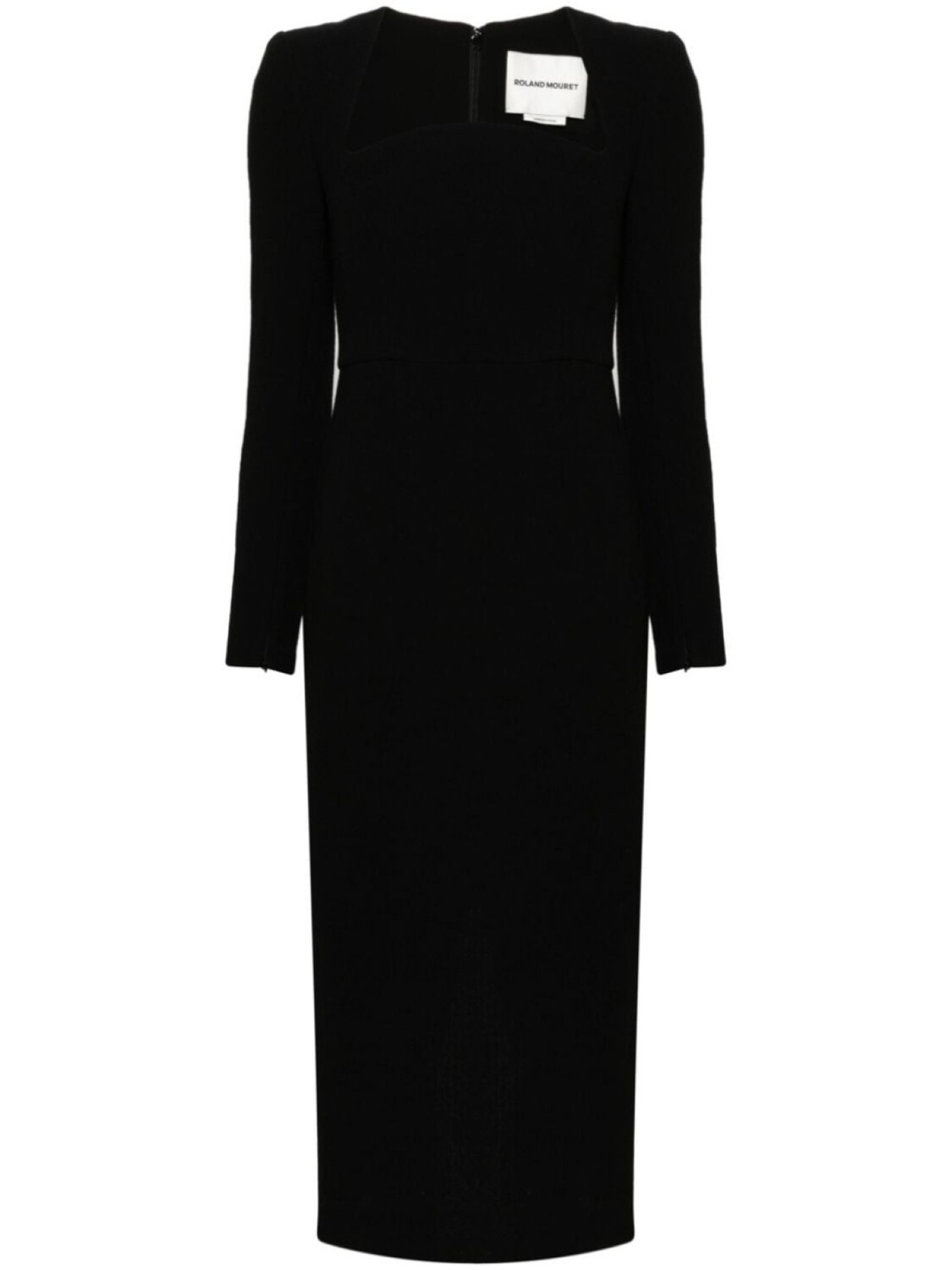 

Roland Mouret шерстяное платье миди, черный