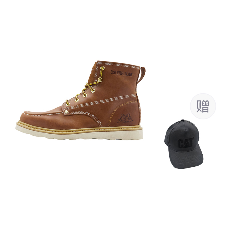 

Картеры Винтаж устойчивые к истиранию повседневные модные уличные ботинки мужские CAT, коричневый/желтый