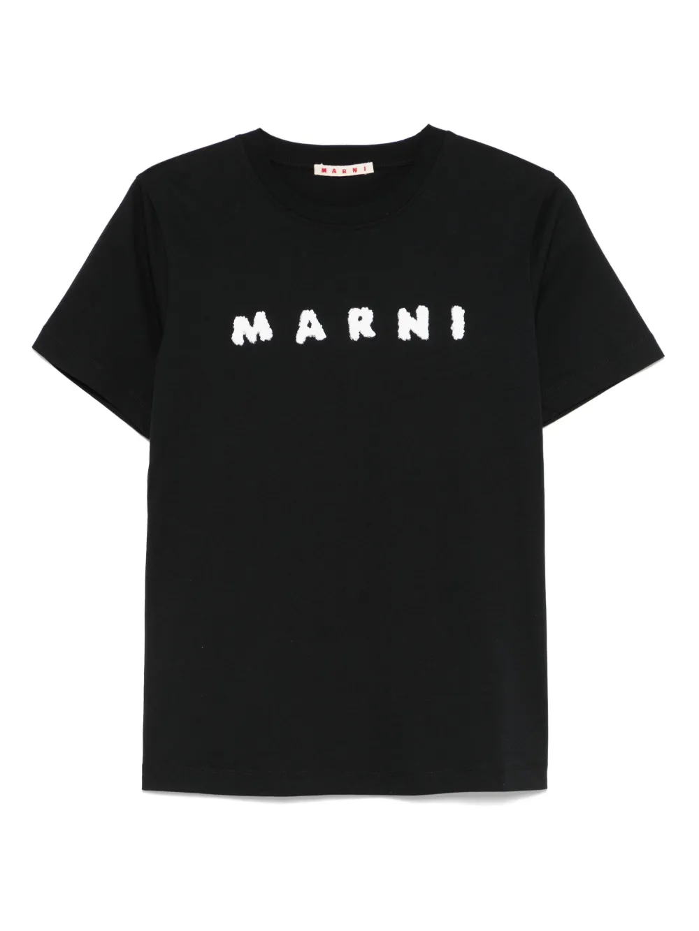 

Футболка с пушистым логотипом Marni, черный