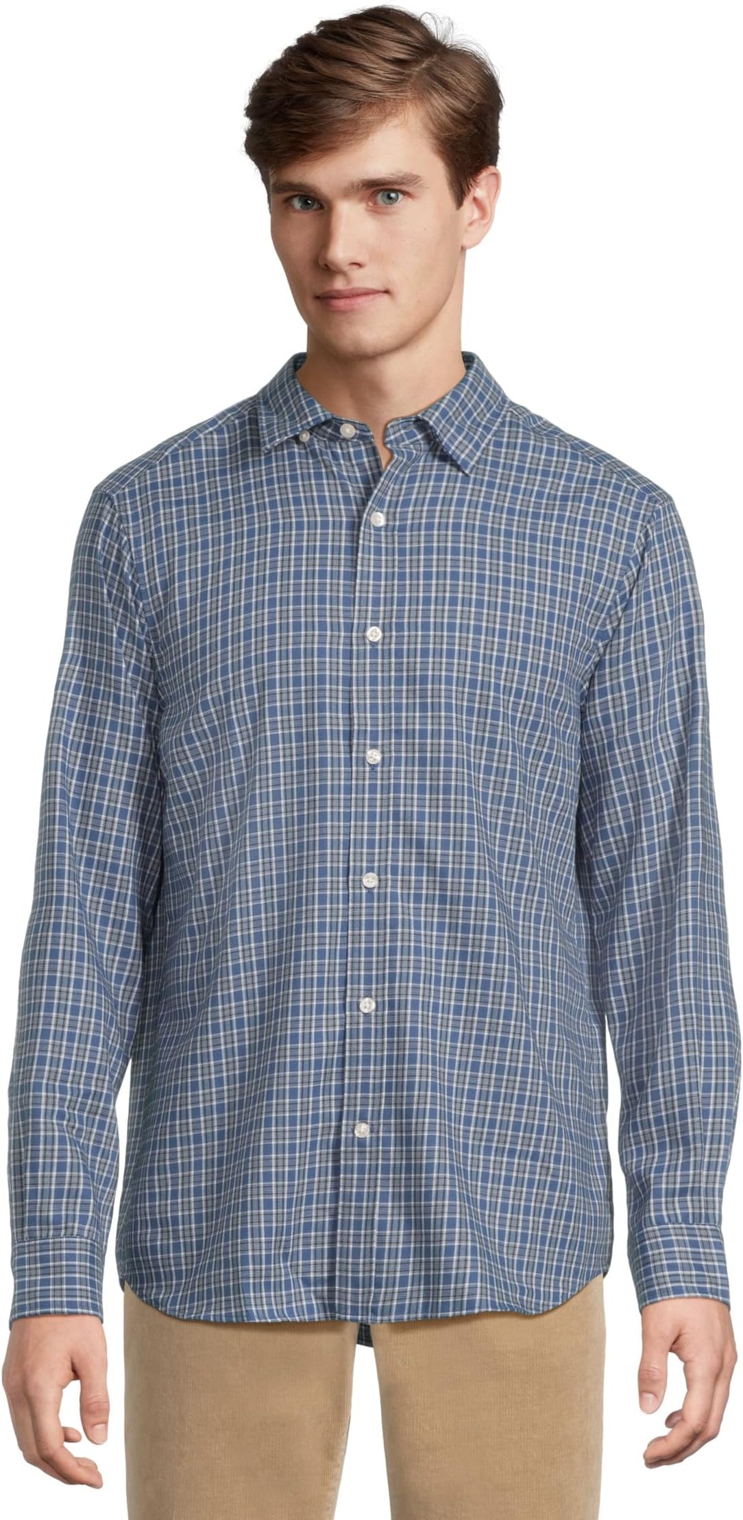 

Мужская рубашка из саржи Kendrick Check Tech Vineyard Vines, Moonshine