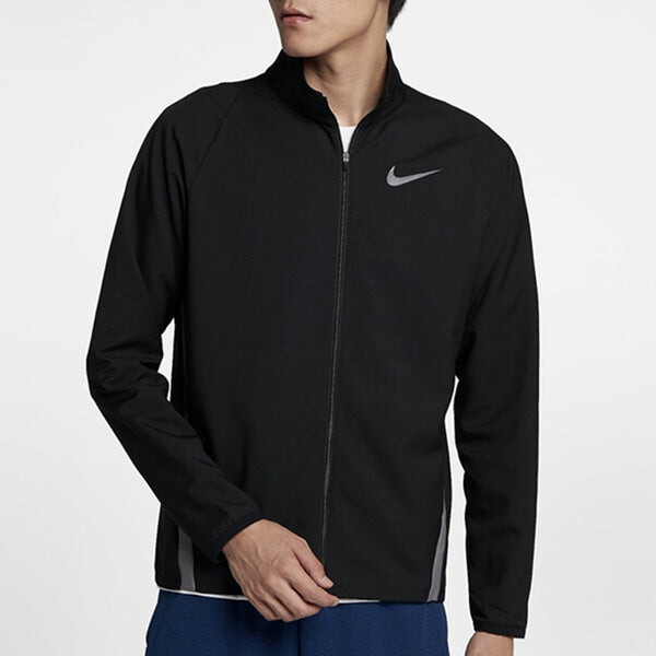 Куртка Men's Nike Running Training Casual Sports Woven Jacket Autumn Black, черный — фото 4