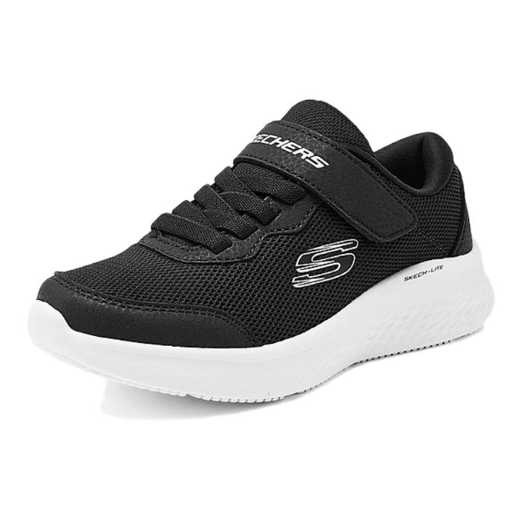 Нескользящая и дышащая детская обувь для повседневной носки Skechers Kids, черный — фото 3