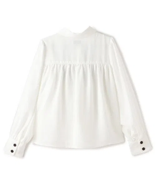 Детская блузка в горошек Kate Spade New York Kids с бантом белая — фото 4