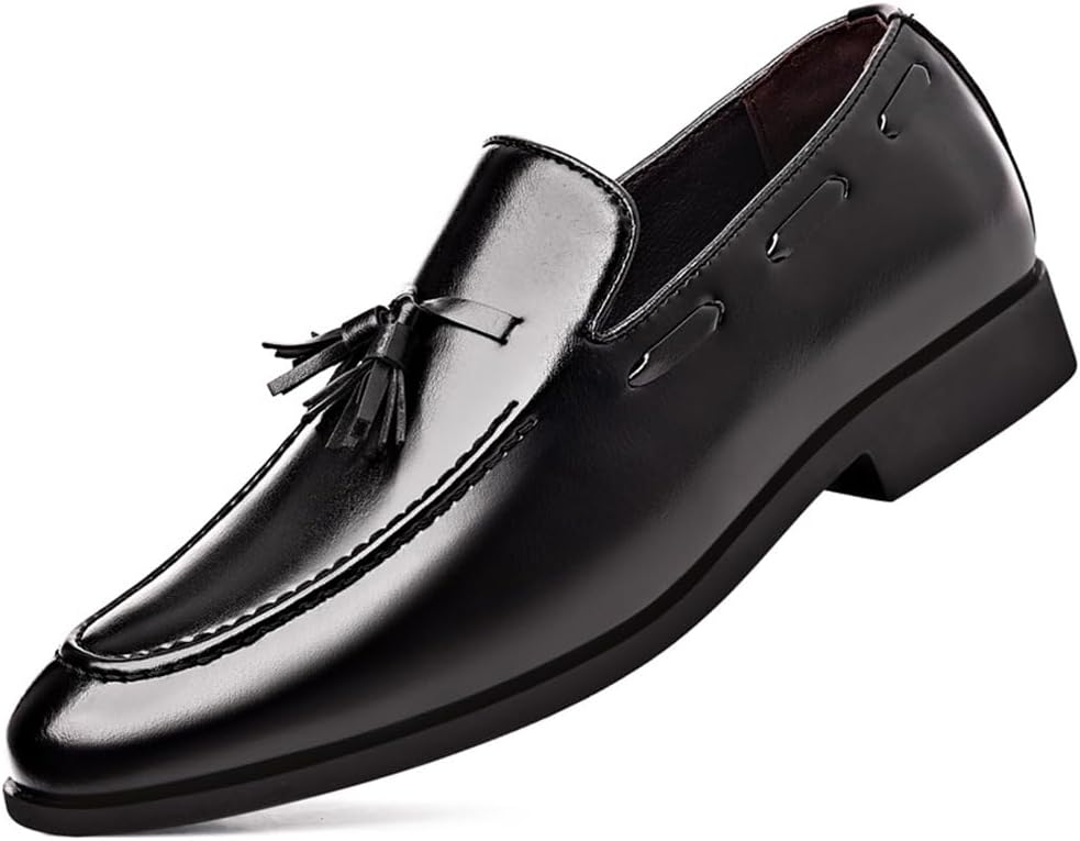 

Мужские лоферы ZUAUOOT, классические туфли с кисточками, деловые и повседневные туфли для смокинга, черный