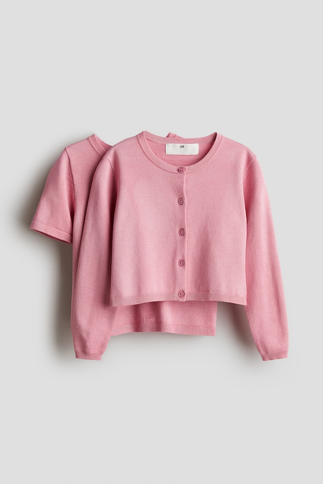 

Комплект из 2 предметов: рубашка и кардиган H&M, розовый