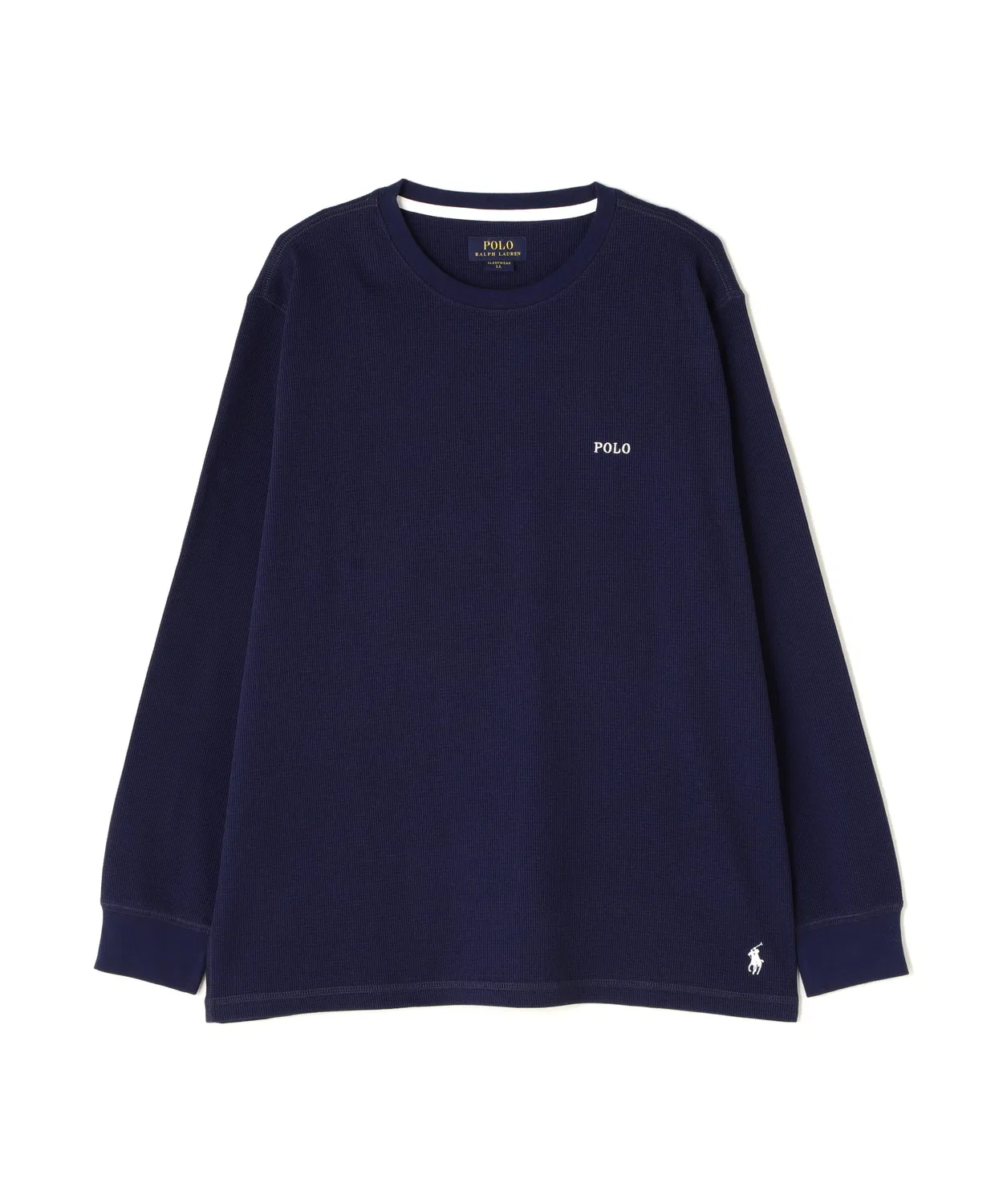 Унисекс футболка вафельная с длинным рукавом POLO RALPH LAUREN серая — фото 3