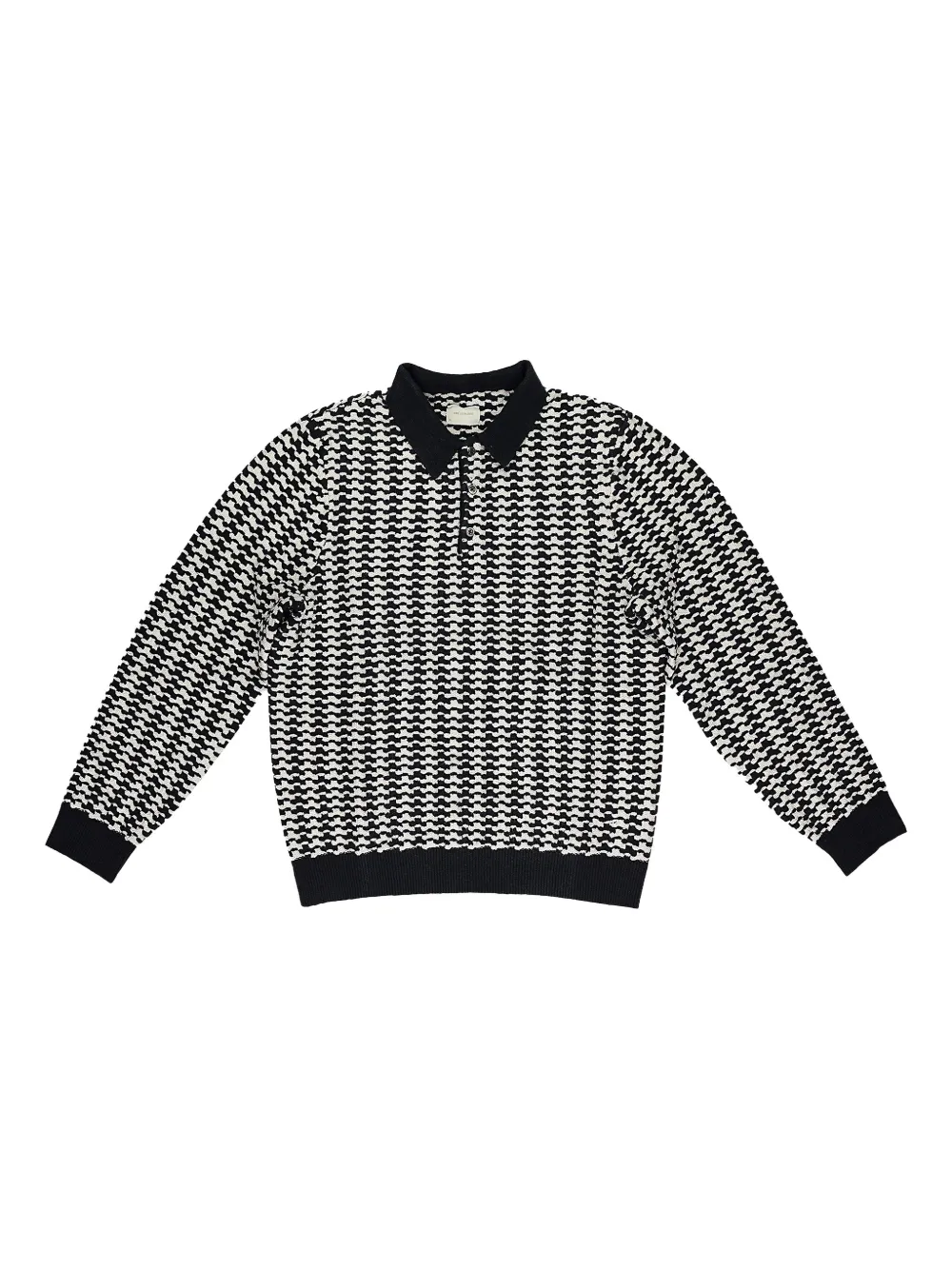 

Поло с длинными рукавами в гусиную лапку Aimé Leon Dore, черный