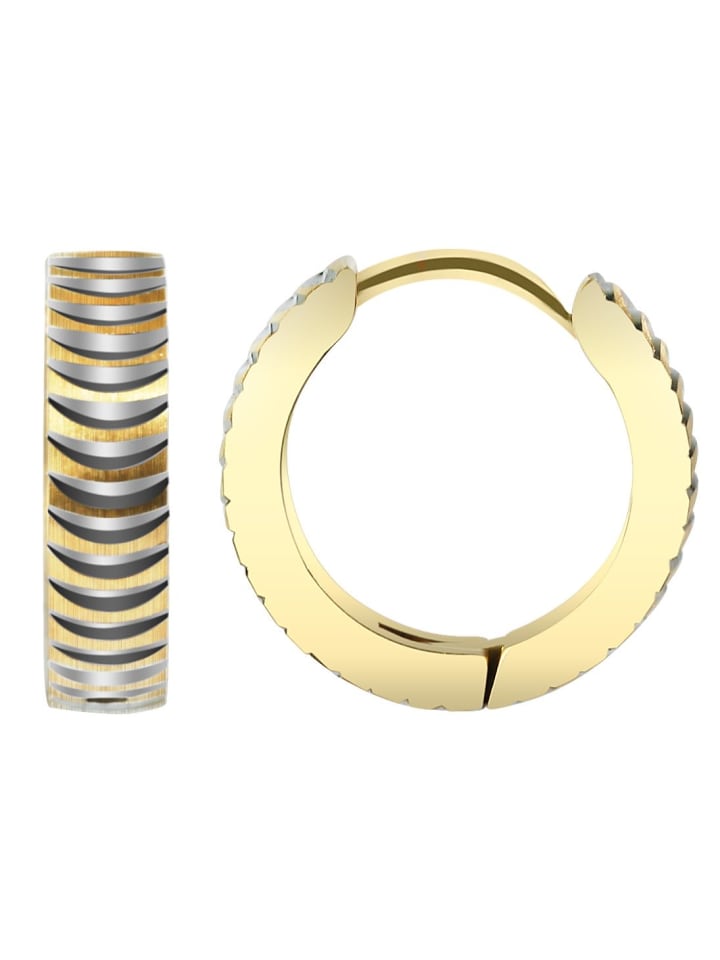 

Adeliás Женские серьги - серьги-кольца на шарнирах из нержавеющей стали с золотым покрытием