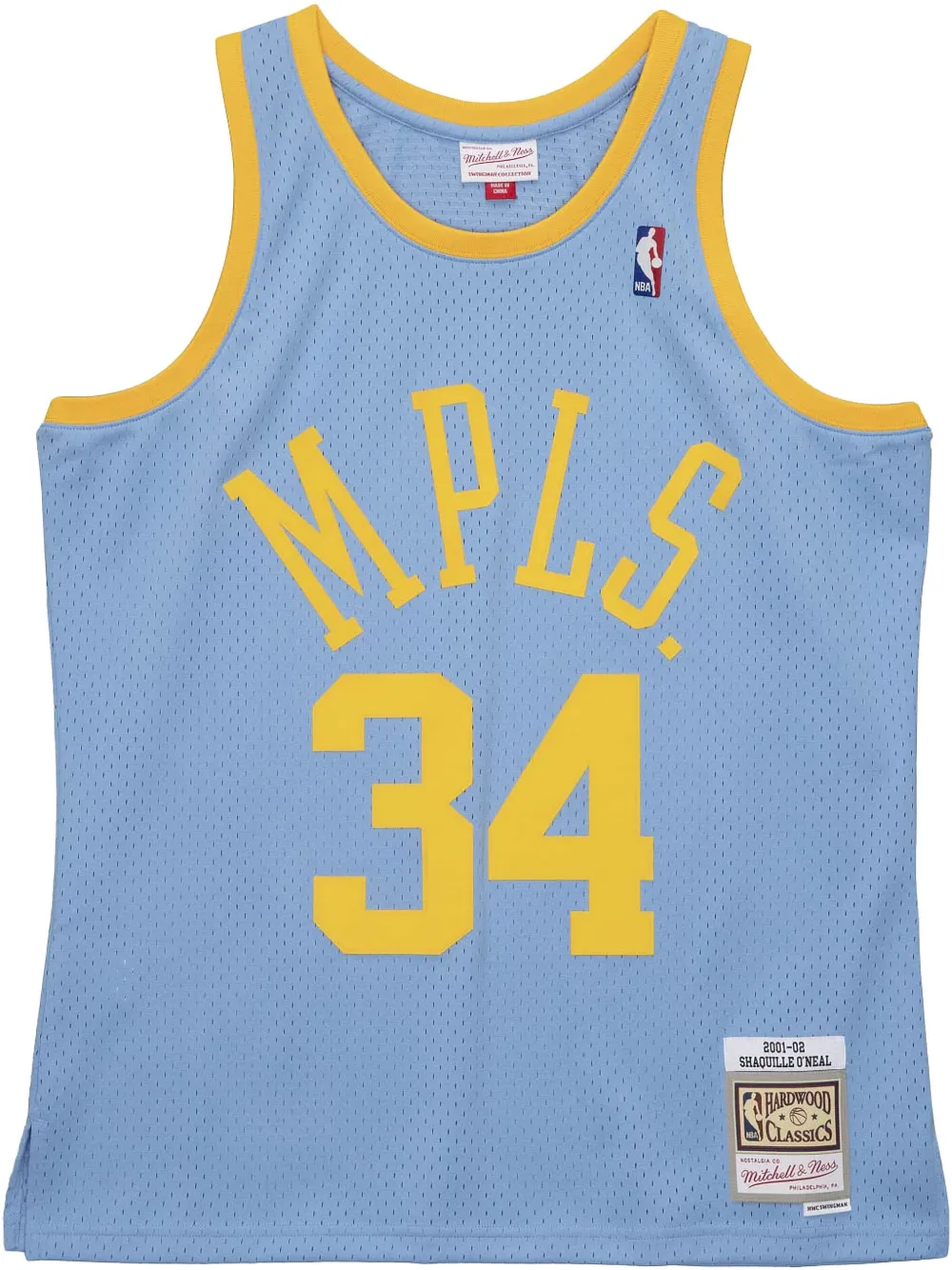 

Топ 2001/02 Shaquille O'Neal Los Angeles Lakers Authentic Player Mitchell & Ness, синий