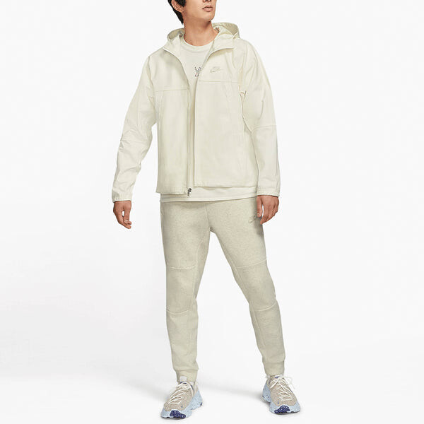 Куртка Nike Sportswear Canvas Sports Logo Casual Solid Color Hooded Jacket White, мультиколор — фото 3