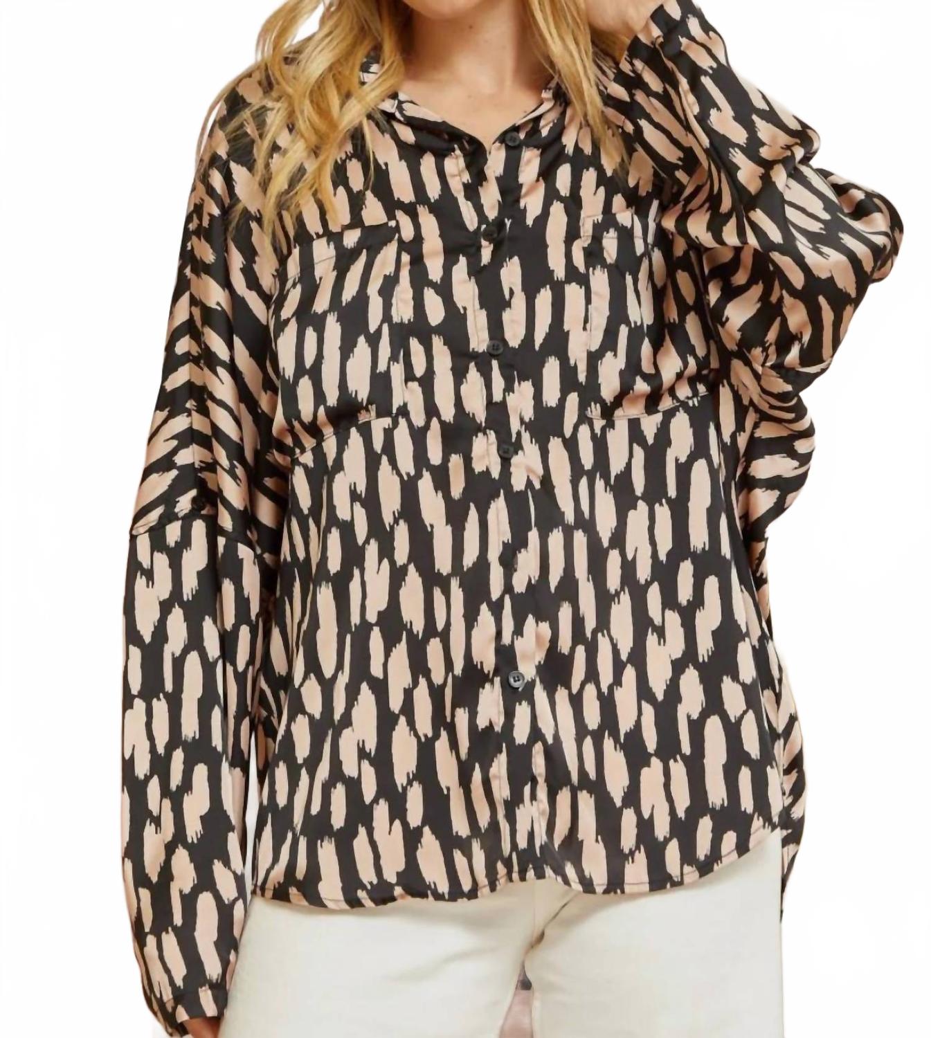 

Natasha Tunic Top In Black Mocha ANDREE BY UNIT