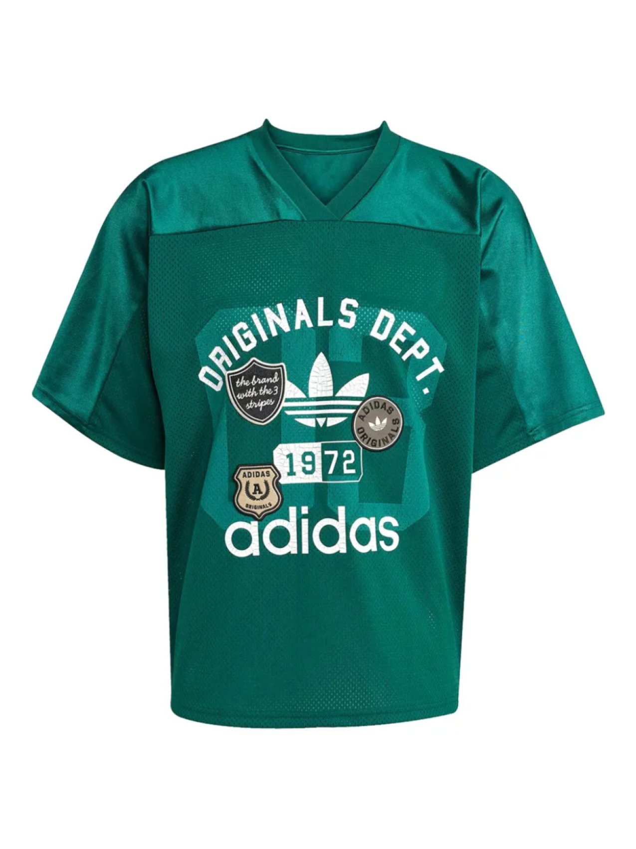 

Футболка Adidas jersey с V-образным вырезом, зеленый