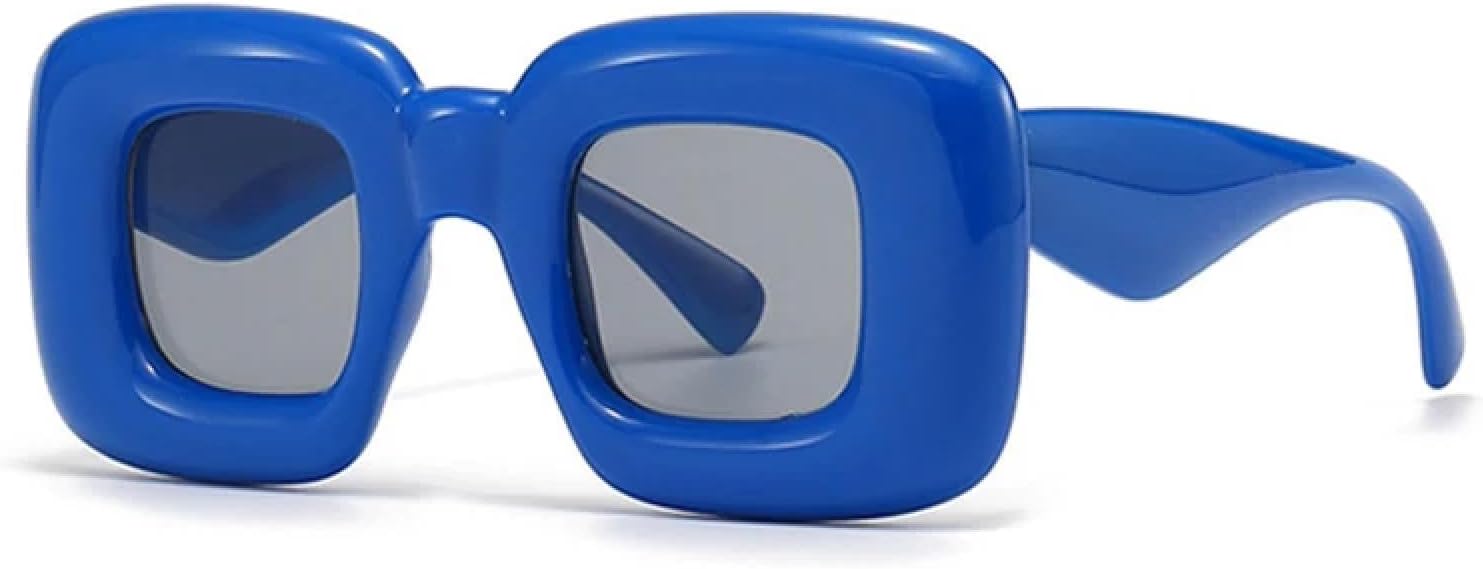 

Солнцезащитные очки в стиле ретро с металлическими шарнирами, конфетного цвета, толстые, модные для женщин и мужчин, с защитой от УФ-излучения UV400 HHZZYVY, Blue Grey