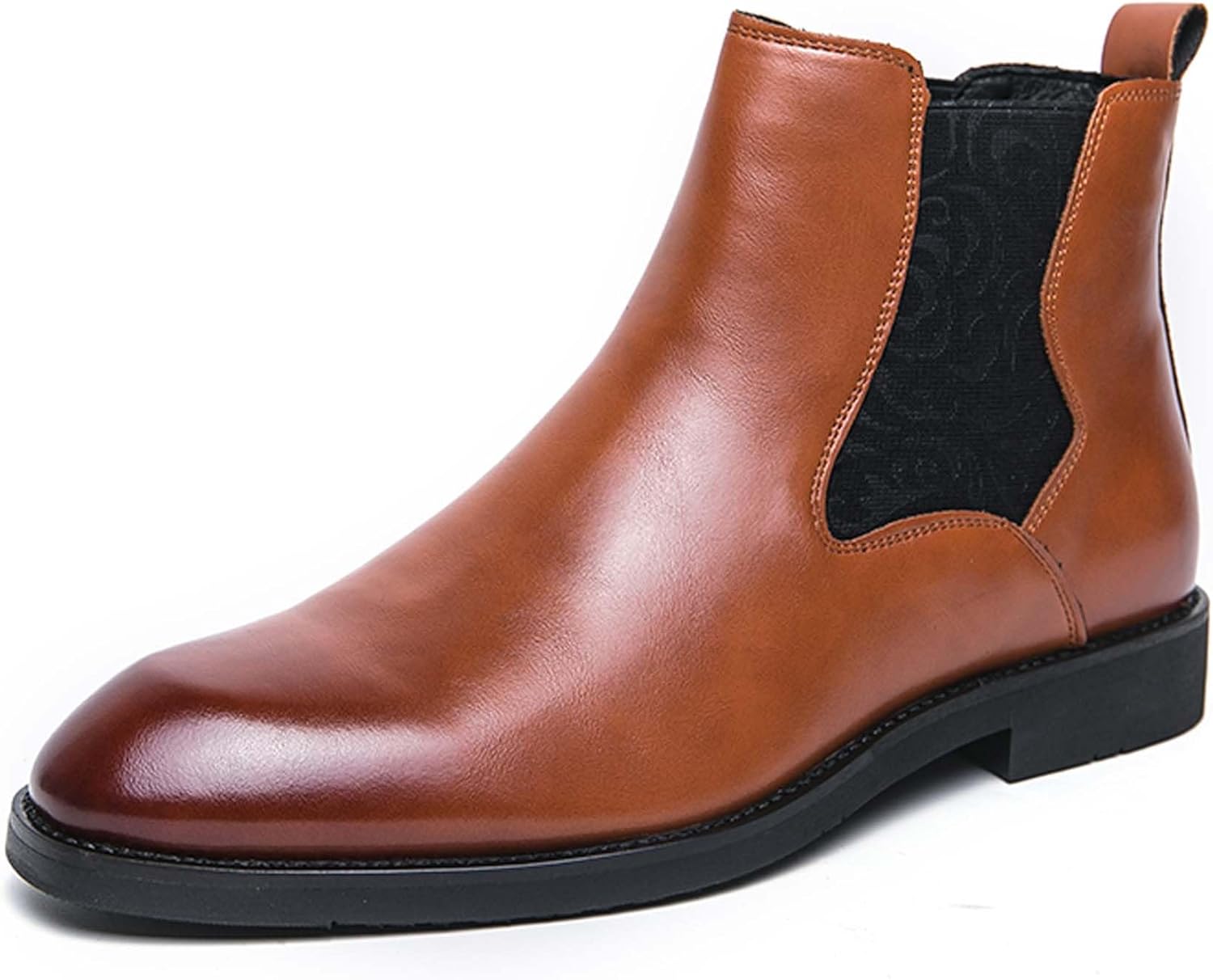 

Мужские ботинки челси, городские, повседневные, формальные, классические, противоскользящие, удобные, подходят для деловой офисной униформы, банкетов, свадебных костюмов, высокие кожаные ботинки Generic, коричневый