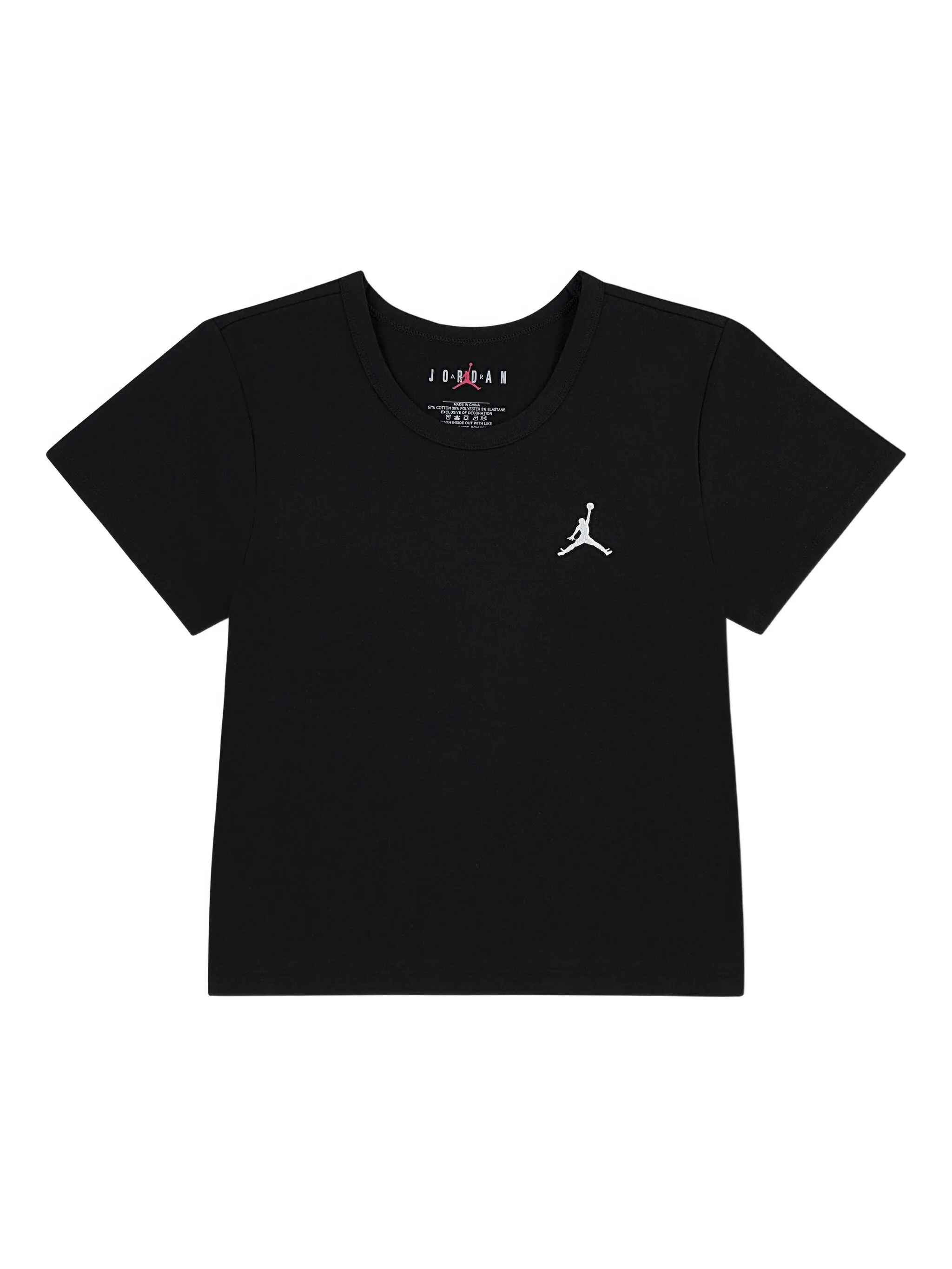 

Футболка с вышитым логотипом Jordan Kids, черный