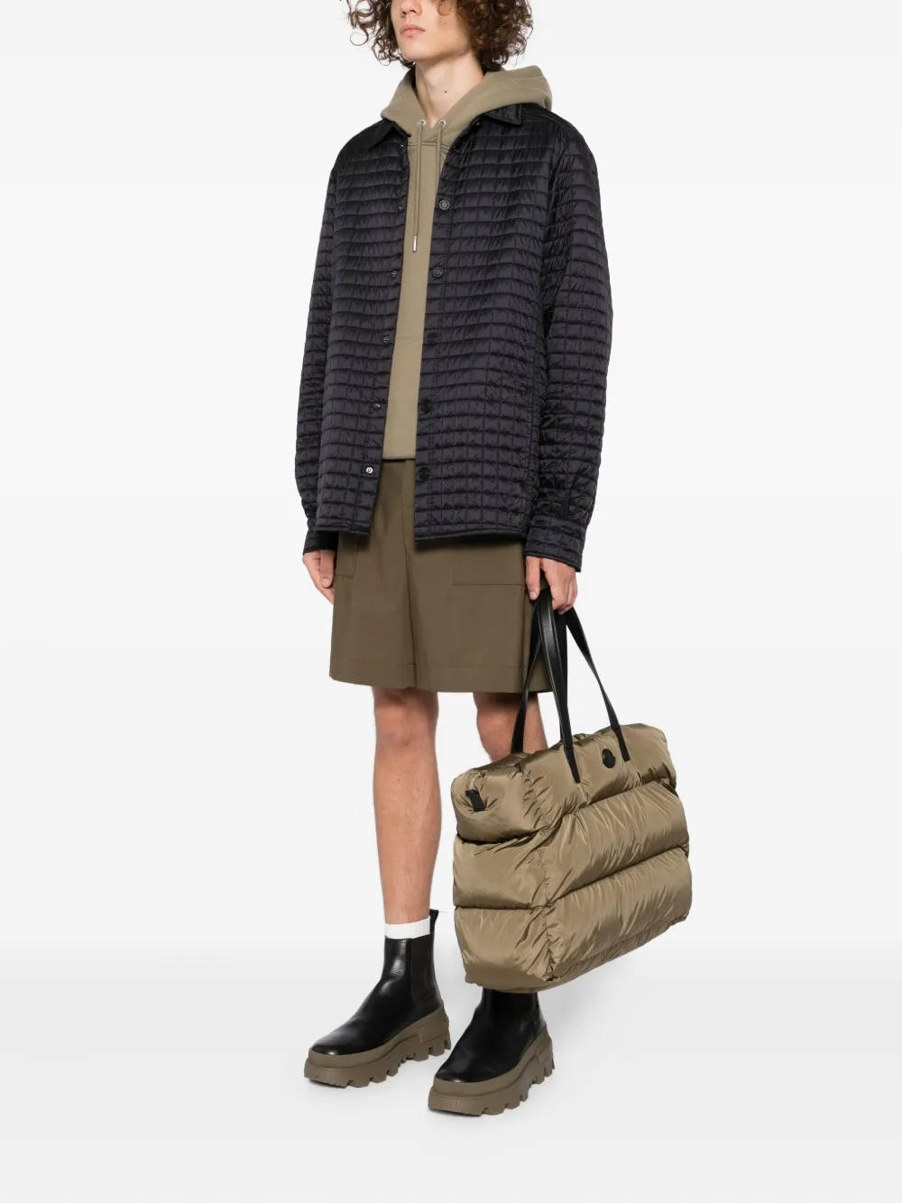 Непромокаемая сумка-тоут CARADOC Moncler, зеленый — фото 2