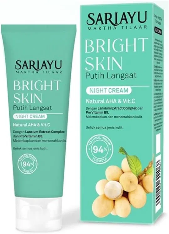 Крем для лица — Ночной SARIAYU Bright Skin Putih Langsat, 20 г