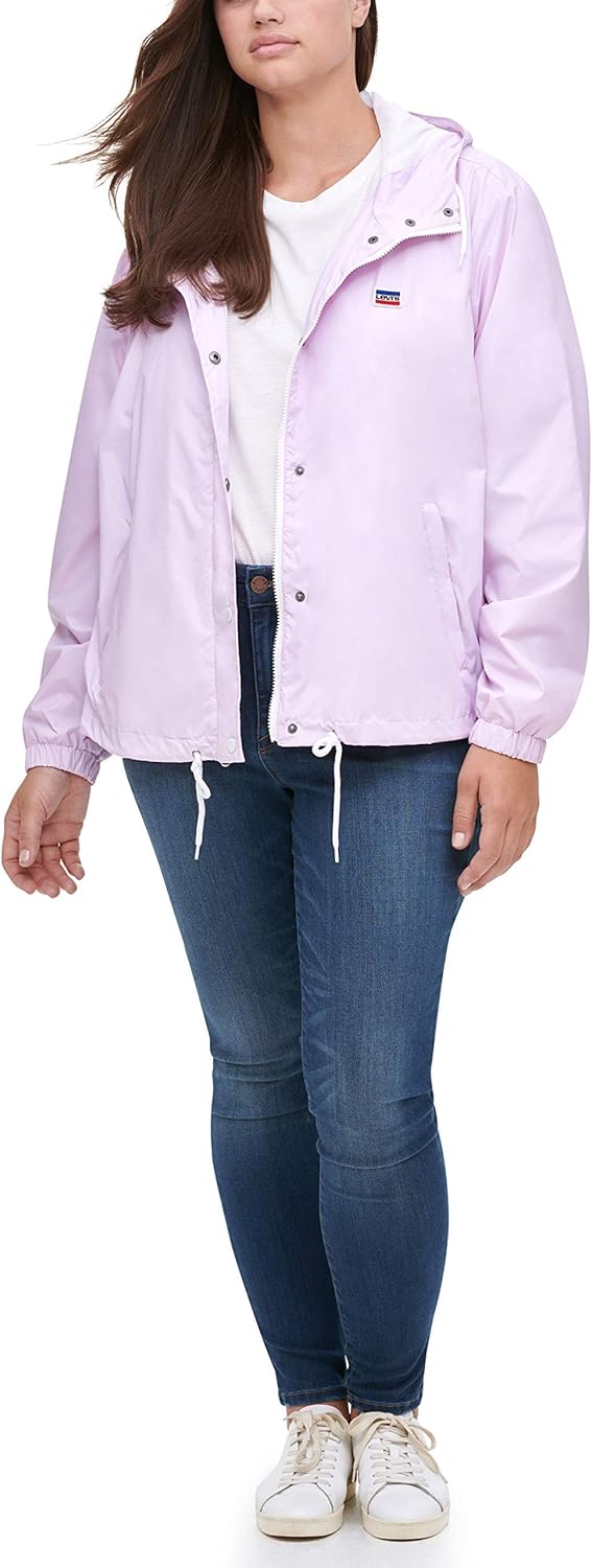 

Levi's Женская винтажная ветровка-дождевик с капюшоном, Baby Pink