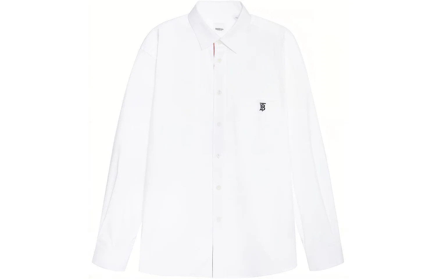 Рубашка Burberry из технического хлопка с монограммой, белый — фото 3