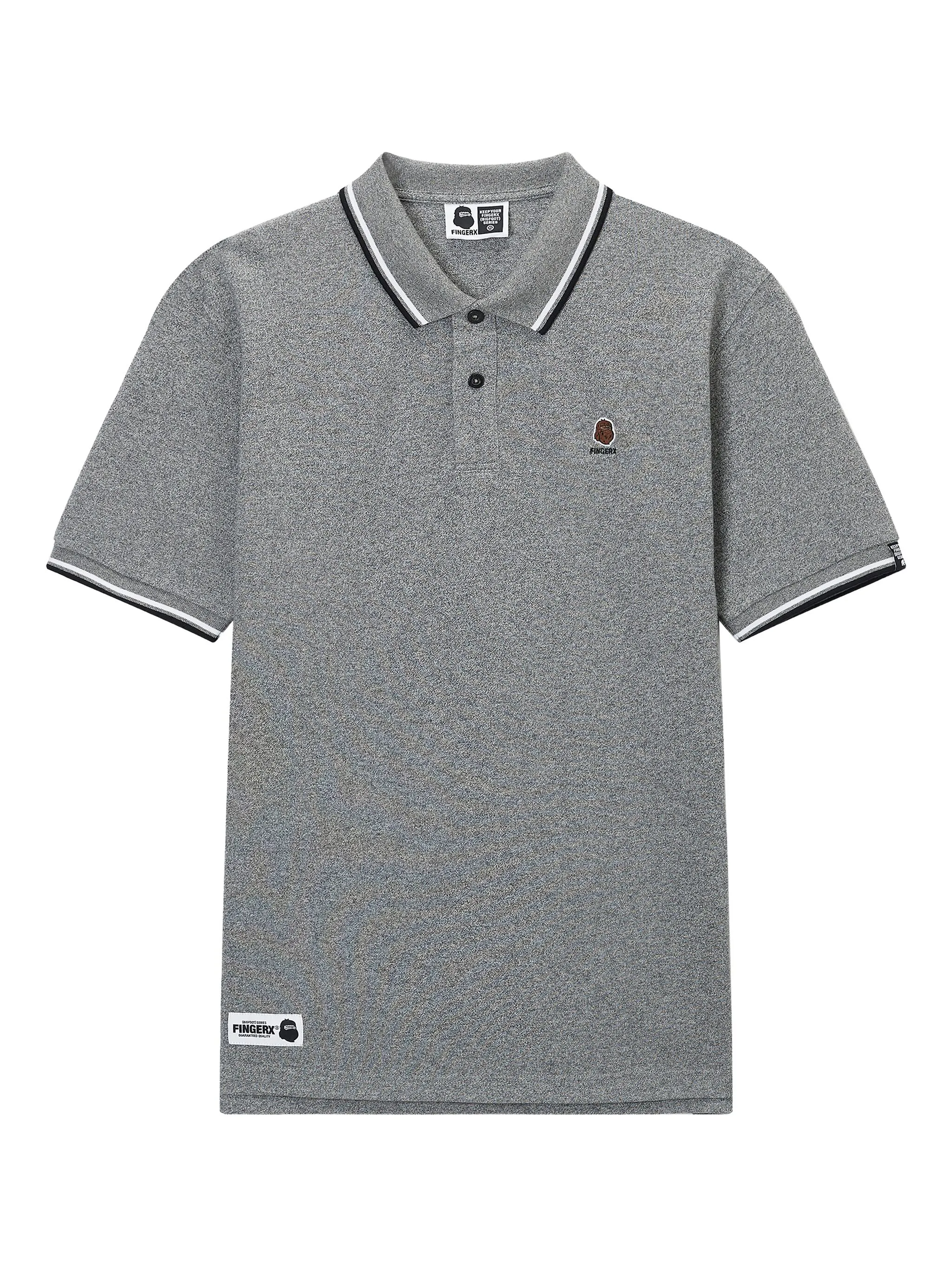 

Рубашка поло с вышивкой Fingercroxx, серый