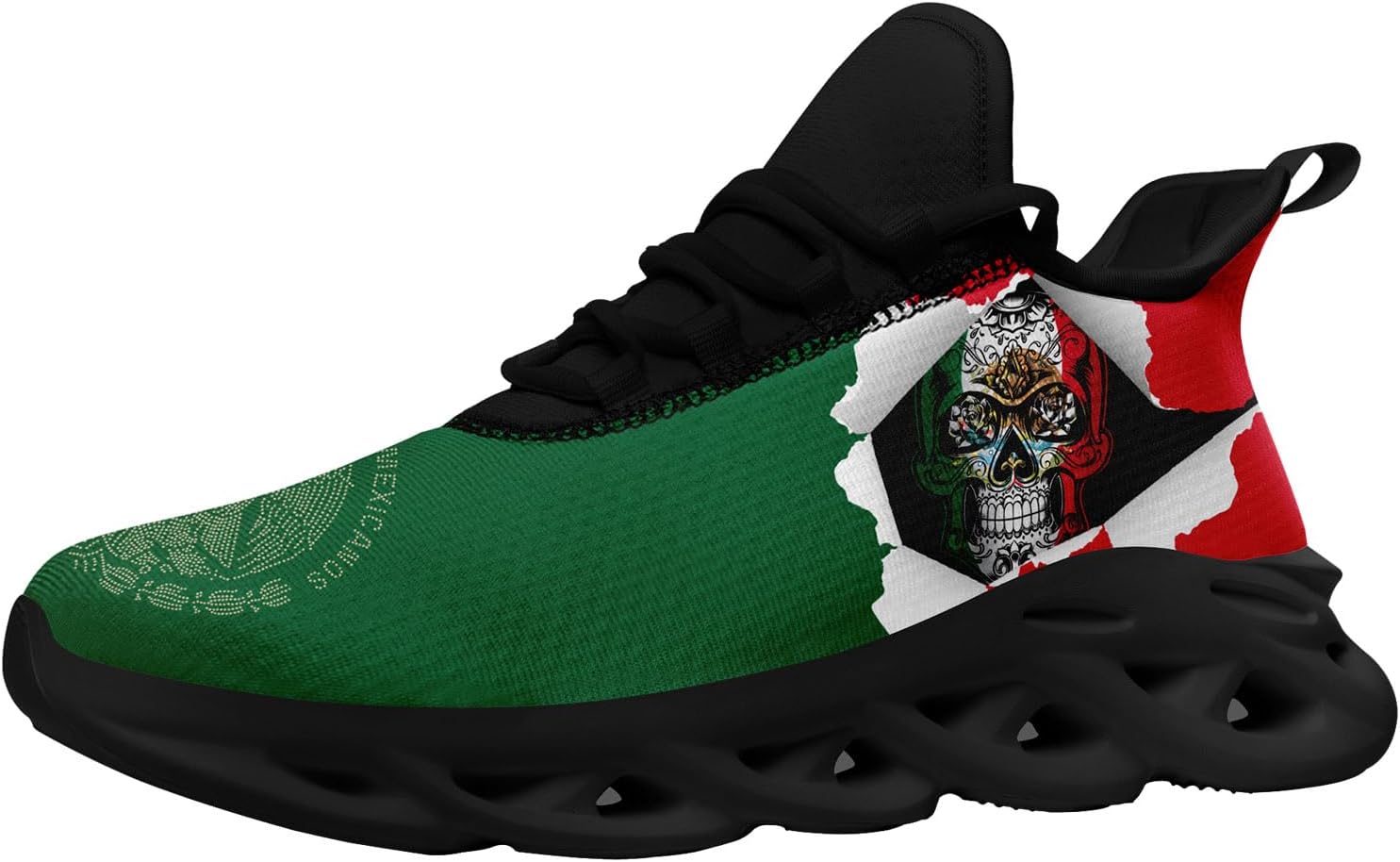 

Мужские кроссовки с мексиканским флагом, женские легкие кроссовки для фестивалей, подарок из Мексики, унисекс, беговые, спортивные, бейсбольные обувь Awsole, белый/черный/красный/зеленый