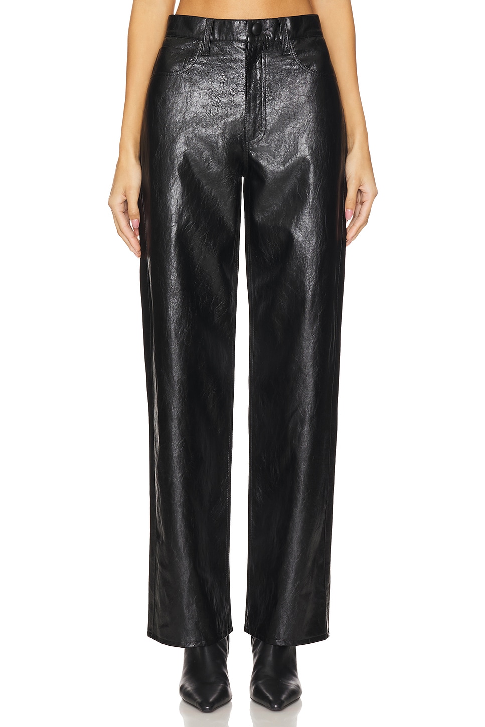 

Брюки из искусственной кожи shea Rag & Bone, черный