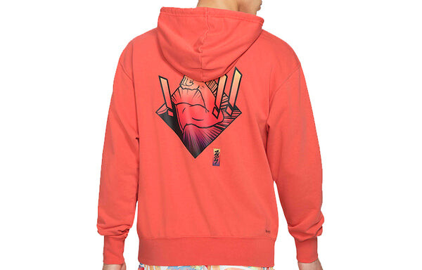 Толстовка Air Jordan Dri-FIT Zion Sports Hoodies 'Orangered Red', красный — фото 2