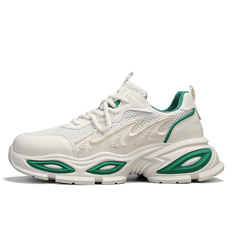 

DEERWAY Противоскользящие износостойкие низкие массивные кроссовки men's beige green