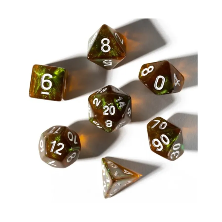 

Поликомплект — раскопанное сокровище — перидот (8), RPG Dice Sets