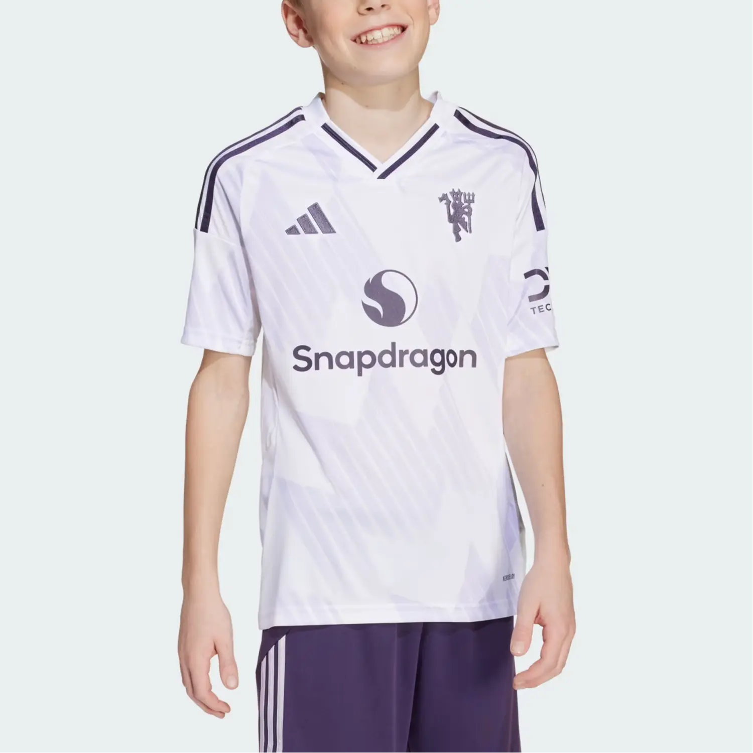 Футболка Manchester United 25/26 Away для детей Adidas, белый — фото 3