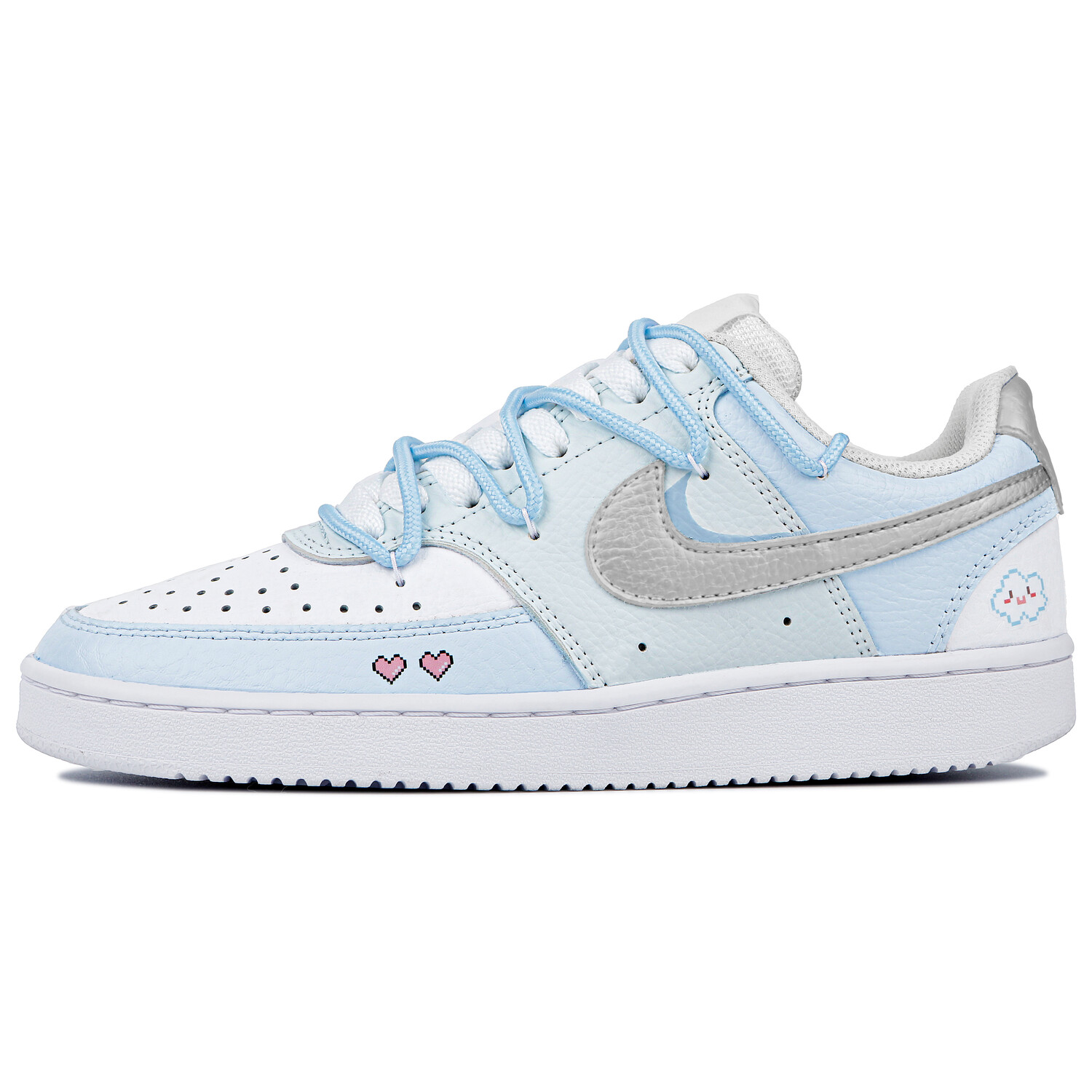

Кроссовки Nike Court Vision 1 Skateboarding Shoes Women's Low-top White/blue, белый/синий