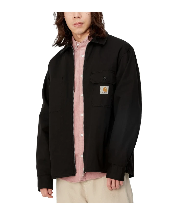 

Черная твиловая рубашка-куртка, в стиле Редмонд. Carhartt Wip, черный