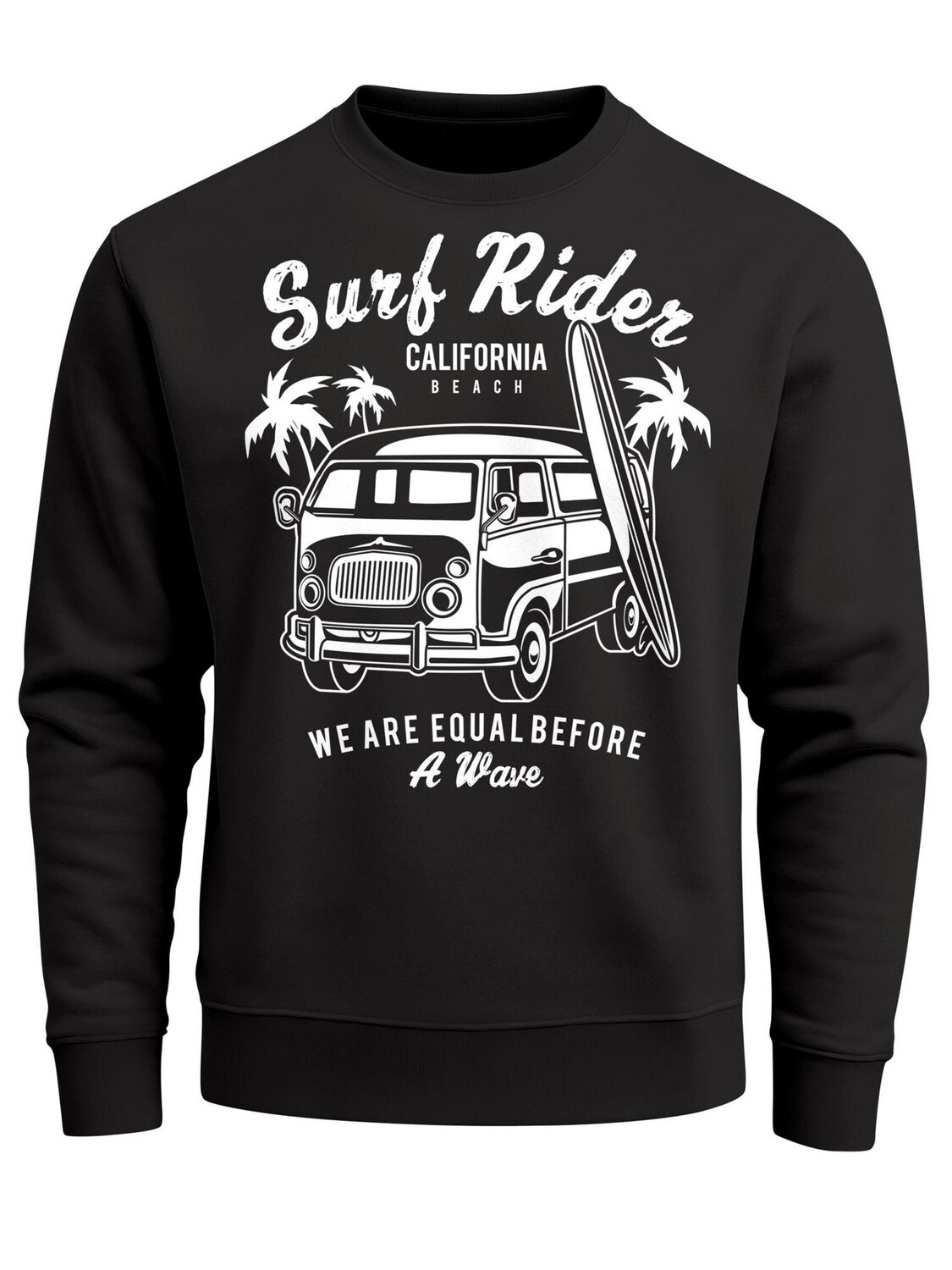 

Neverless Свитшот 'Surf Rider' в черном цвете