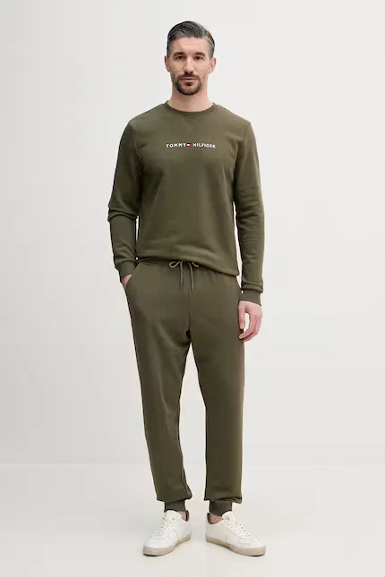 Спортивные штаны с мягким материалом Tommy Hilfiger, зеленый — фото 2