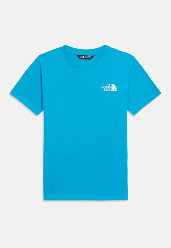 Простая футболка-купе, обычная, унисекс, базовая футболка. The North Face, Meridian Blue — фото 3