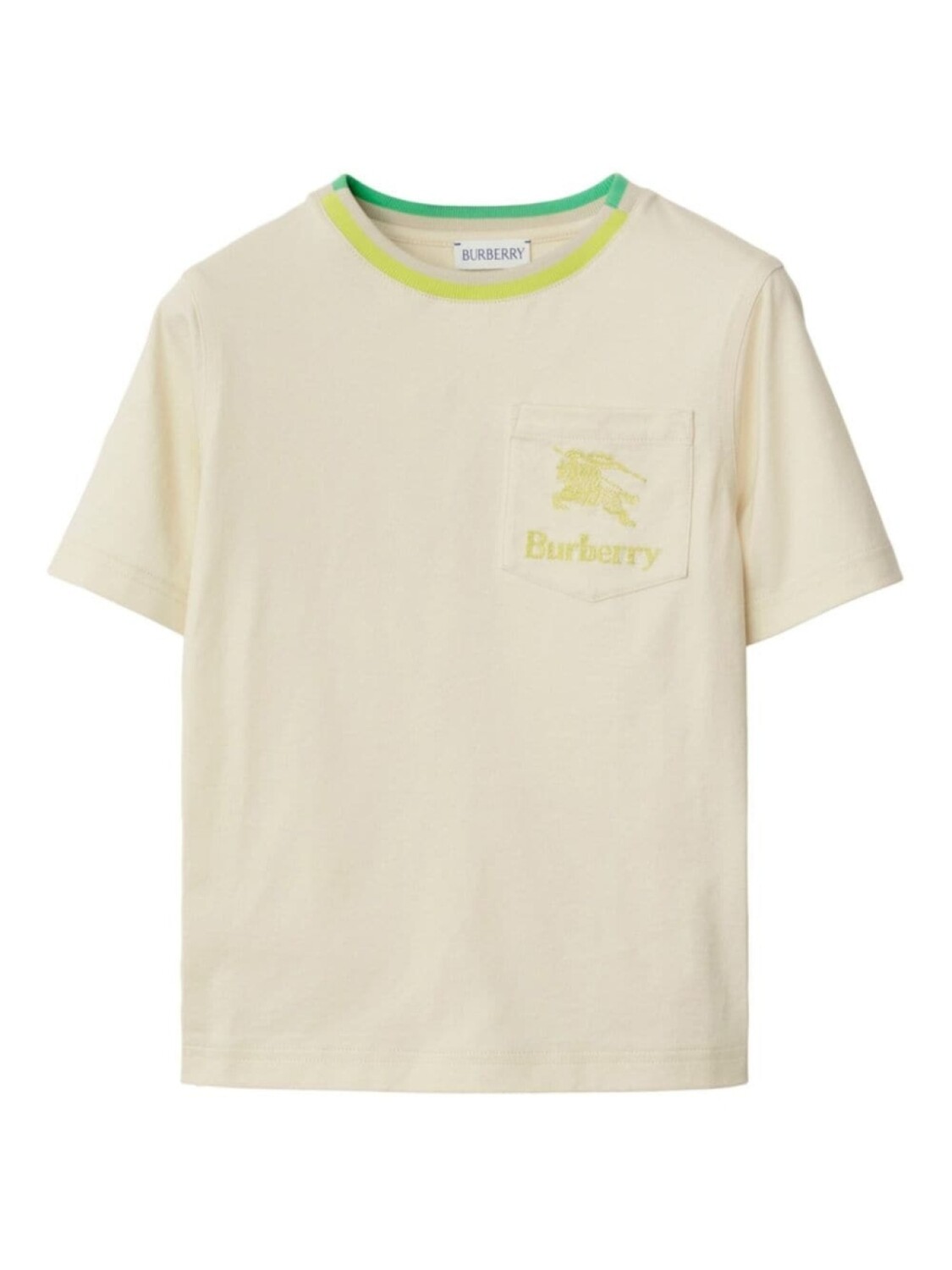

Burberry Kids футболка из органического хлопка с вышивкой EKD, нейтральный цвет