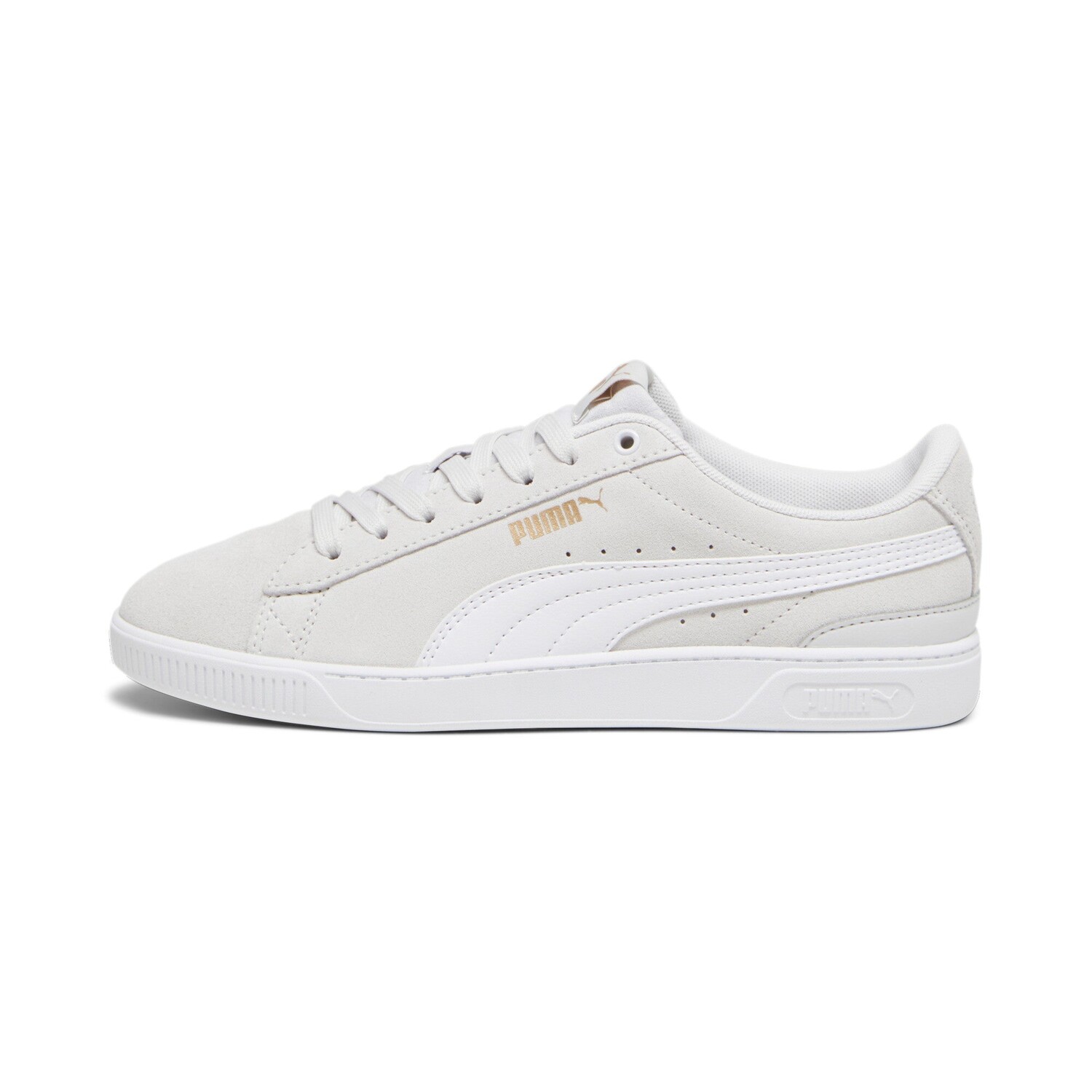 

Женские кроссовки PUMA Vikky V3, цвет Feather Gray/White/Gold