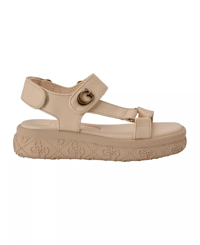 Женские сандалии Lanara Strappy Sport Quattro G Platform Footbed GUESS, слоновая кость/кремовый — фото 2