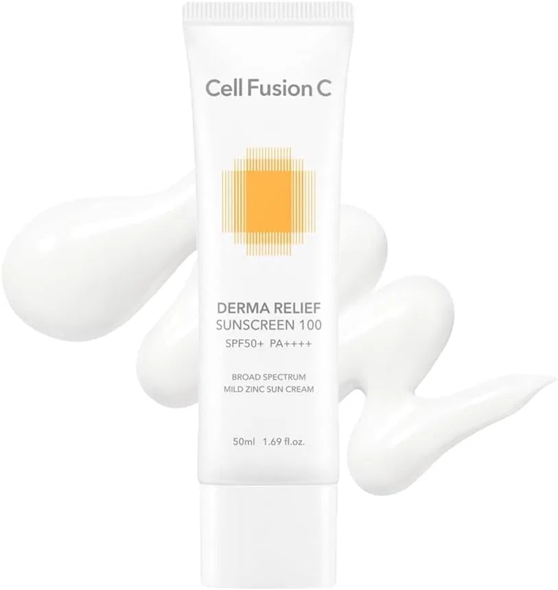 Солнцезащитный крем Cell Fusion C Derma Relief SPF50+ PA+++, 50 мл, белый