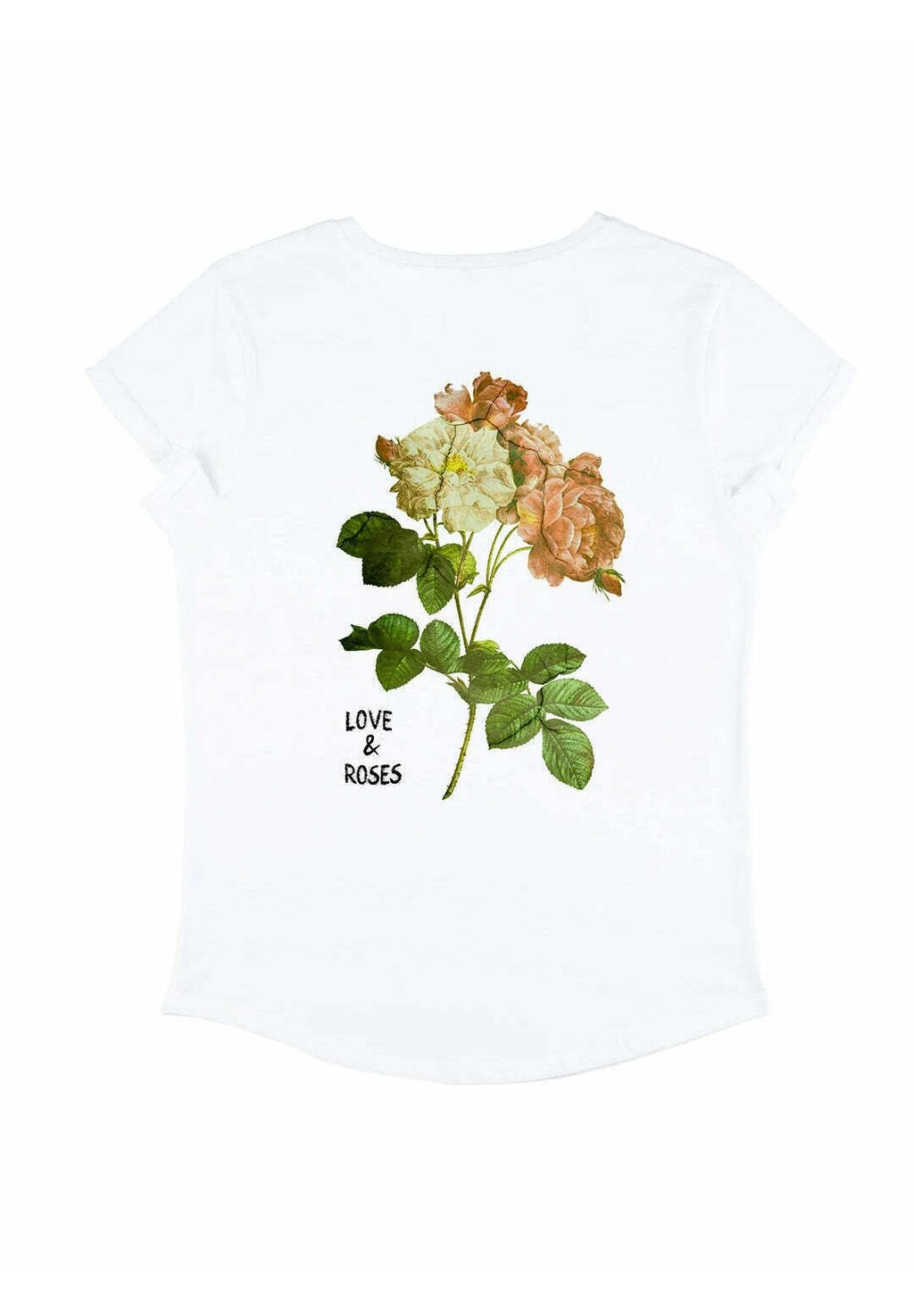 

Футболки с принтом LOVE & ROSES VINTAGE ROLL UP Mira Paris, белый