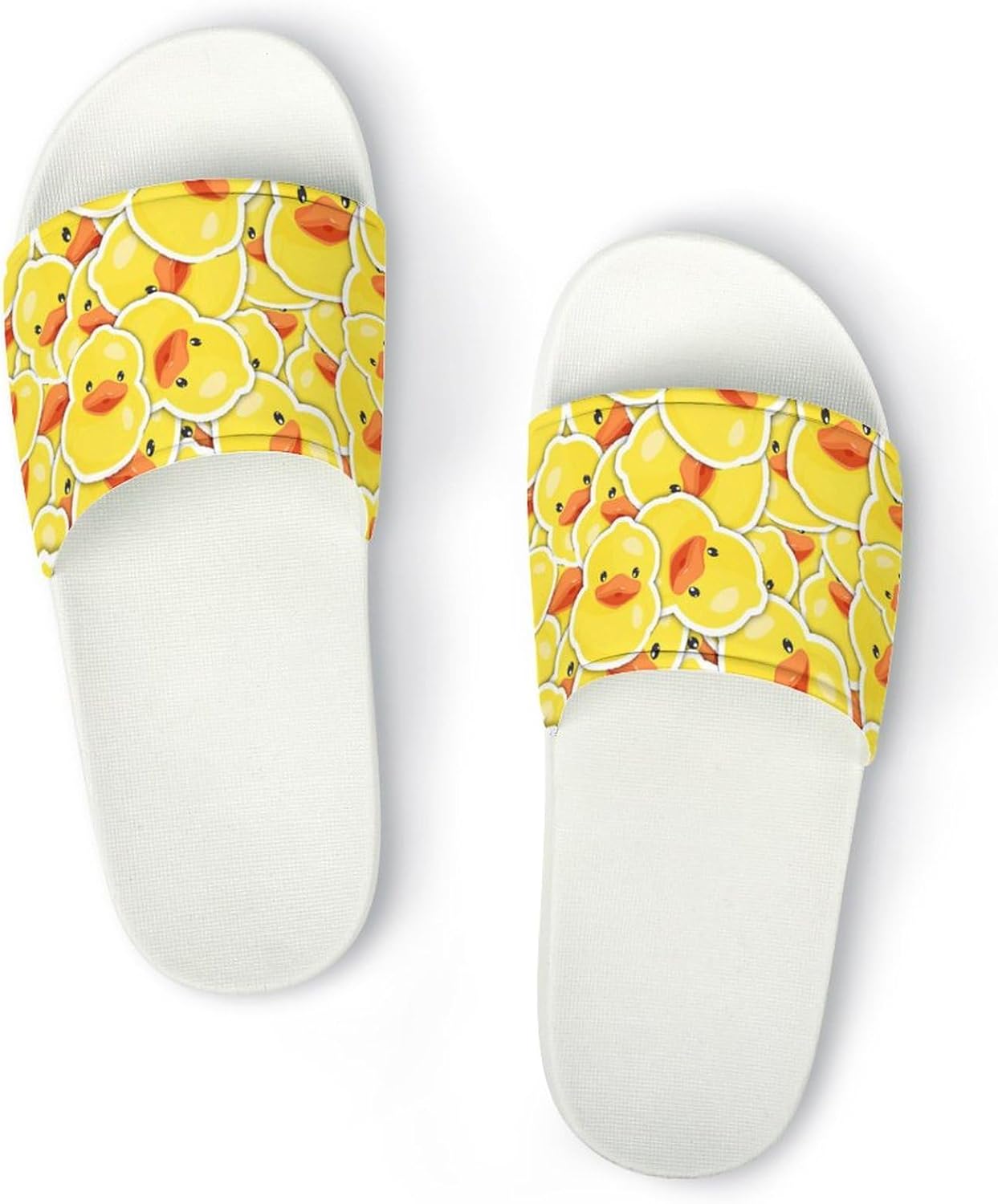 

Жиримтор Желтые мультяшные утки Тапочки для душа Мягкие Нескользящие домашние тапочки для душа для женщин и мужчин Jeireumteor