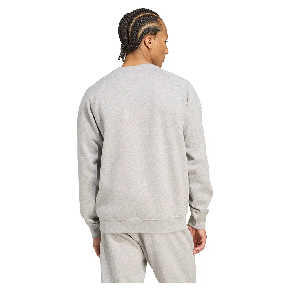 Толстовка adidas Originals Trefoil Essentials Crew, серый — фото 2