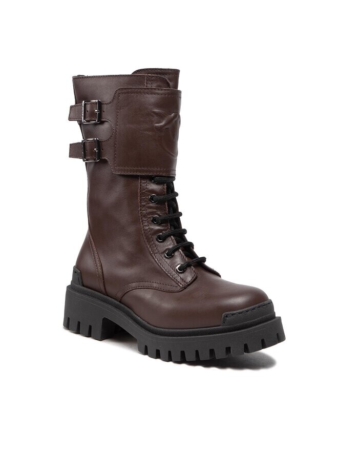 Ботильоны на шнуровке Cumino Bootie 1H2135 Pinko, коричневый — фото 2