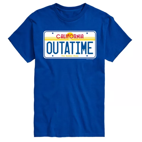 

Футболка с принтом "Outatime" из фильма "Назад в будущее" для больших размеров Licensed Character, синий