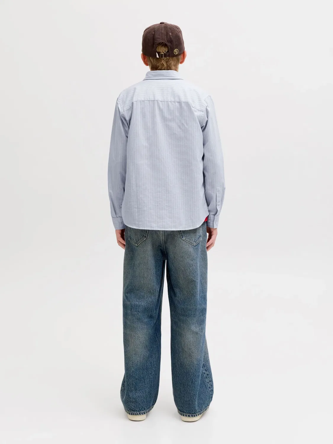 Оксфордская рубашка, свободный крой, JACK & JONES Junior, кашемирово-синий — фото 3