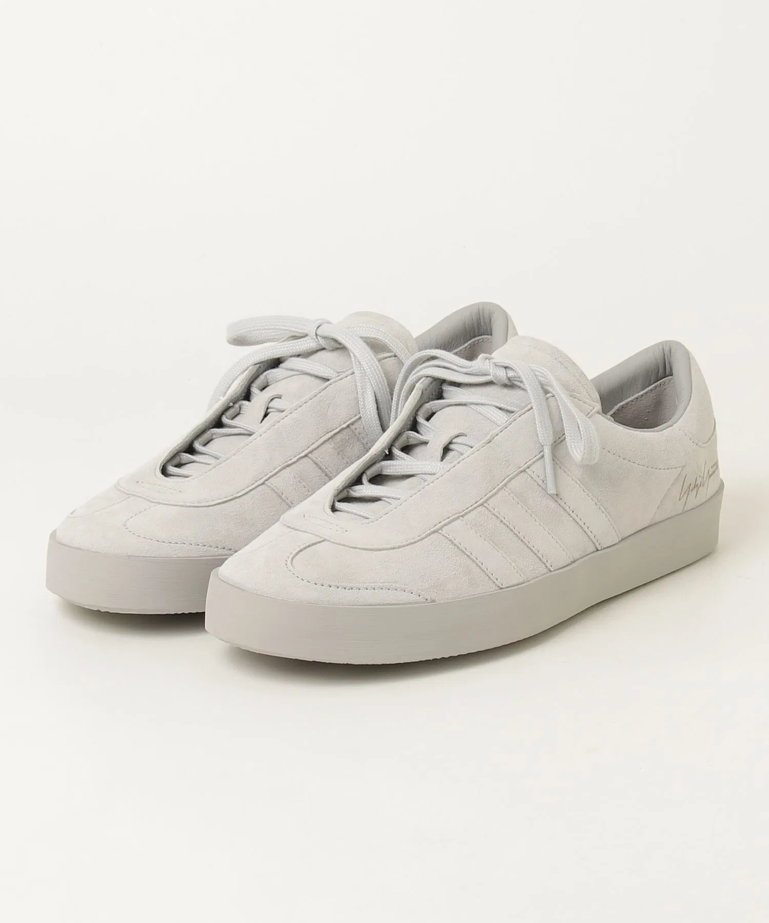 Унисекс кроссовки из замши Y-3 GAZELLE серые — фото 4