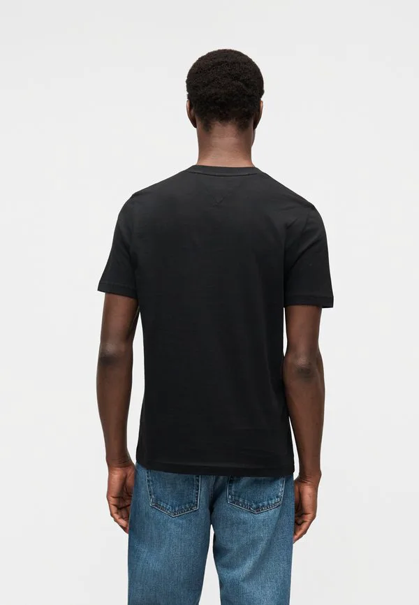 Футболка с логотипом в полоску, футболка с принтом Tommy Hilfiger, Black — фото 3