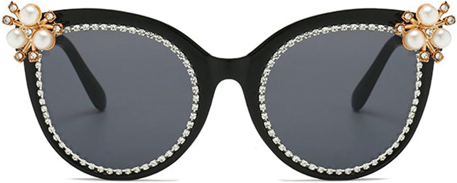 

Солнцезащитные очки Willochra «Кошачий глаз» с блестящими кристаллами, градиентные солнцезащитные очки, женские солнцезащитные очки для вечеринок со стразами, защита UV400, Black