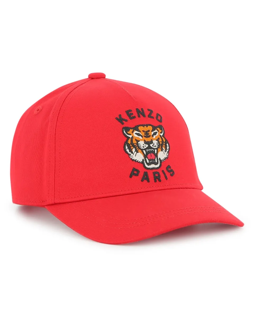 

Хлопковая кепка Kenzo Kids, красный